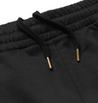 AMI - Slim-Fit Tapered Logo-Appliquéd Jersey Sweatpants - Black