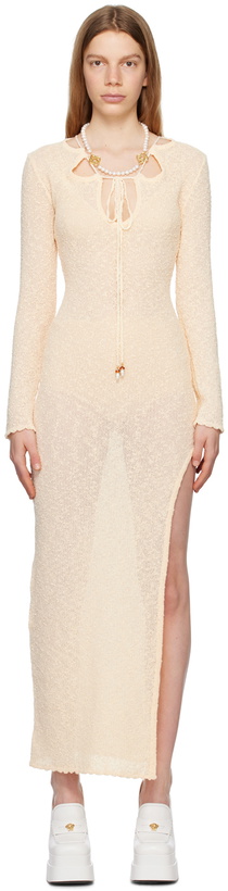 Photo: Casablanca Off-White Cutout Maxi Dress