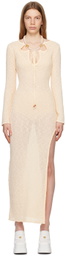 Casablanca Off-White Cutout Maxi Dress