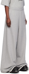 VETEMENTS Gray Rolled Cuff Lounge Pants