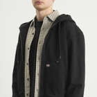Dickies Men's Unlined Canvas Hooded Bomber Jacket in Black