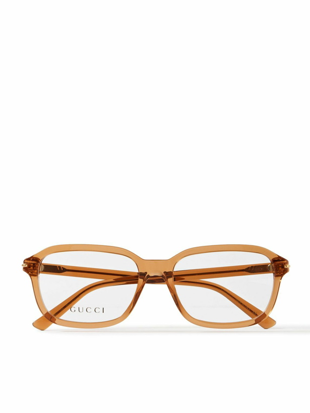 Photo: Gucci Eyewear - Square-Frame Recycled-Acetate Optical Glasses