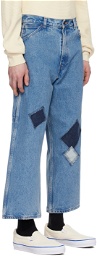 Levi's Blue Skateboarding Cropped Carpenter Jeans