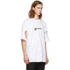 Burberry White Logo Cut-Out T-Shirt