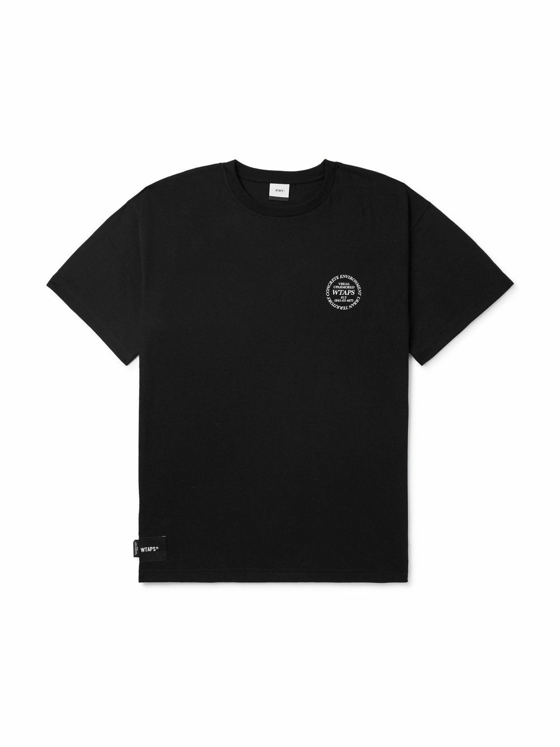 WTAPS Tシャツ 半袖 ブラック 2（M） WTAPS - Logo-Print Cotton-Jersey T-Shirt - Black WTAPS
