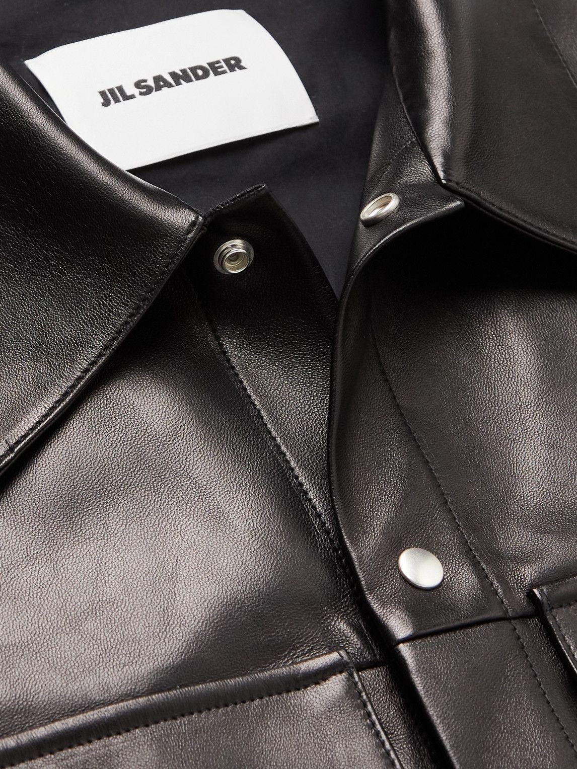 Jil Sander - Leather Shirt Jacket - Black Jil Sander