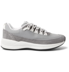 A.P.C. - Techno Reflective-Panelled Suede Sneakers - Men - Gray