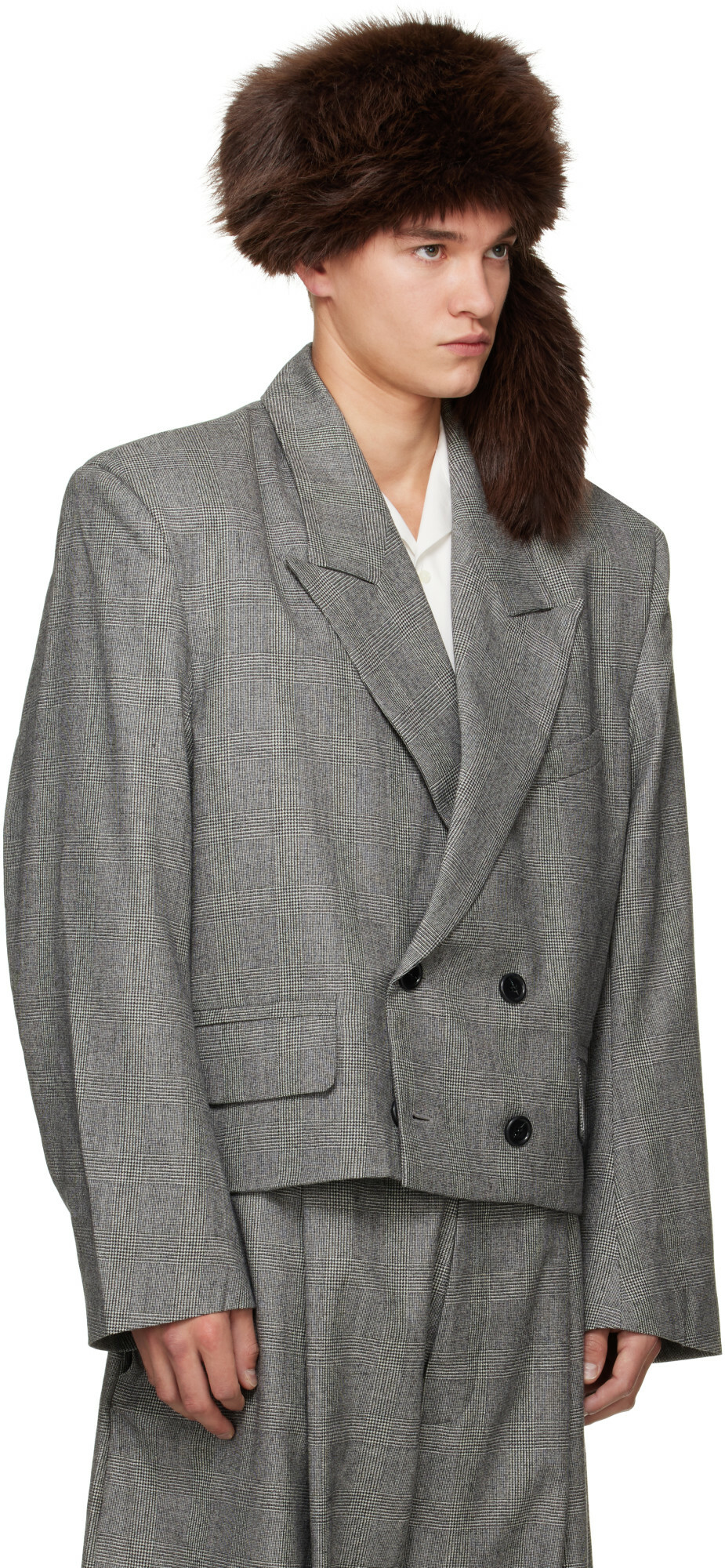 VAQUERA Gray Slouchy Blazer
