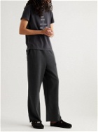 Remi Relief - Wide-Leg Cotton-Blend Jersey Sweatpants - Black