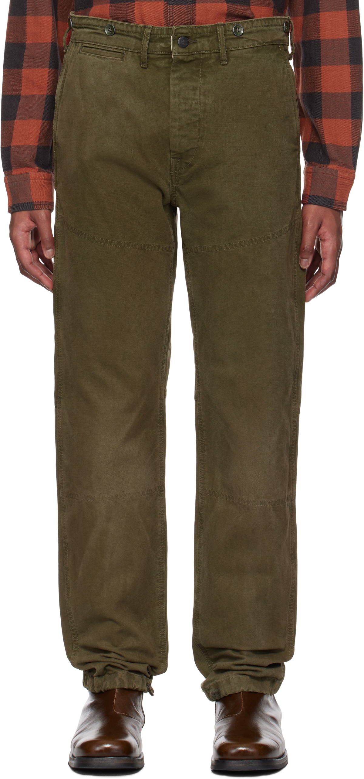 RRL Green Engineer Fit Canvas Trousers RRL