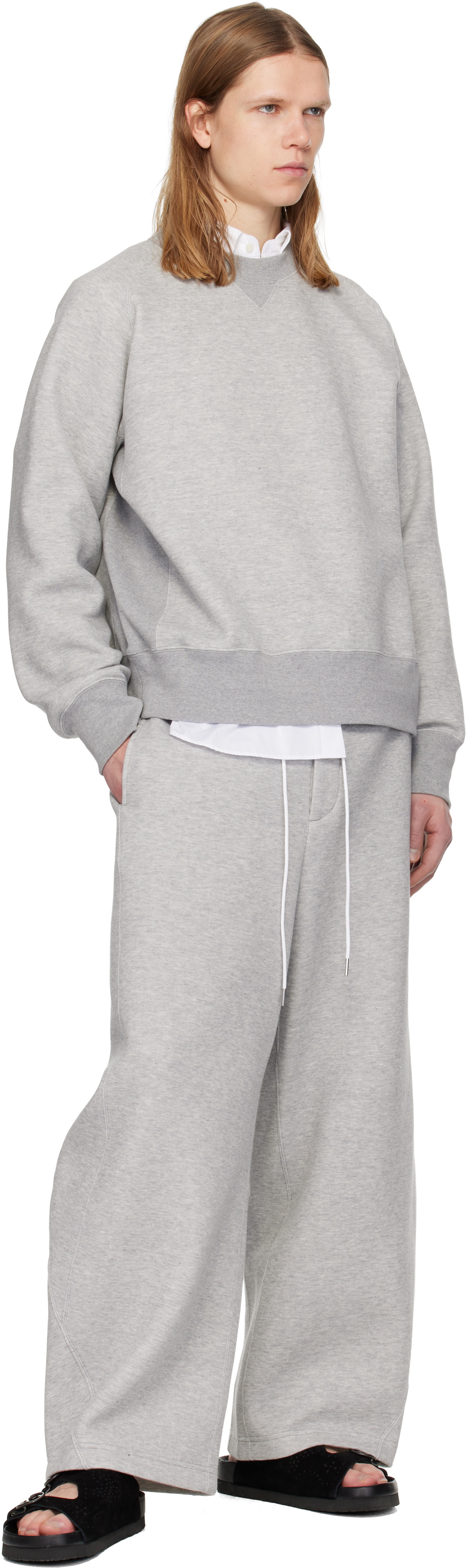 sacai Gray Sponge Sweatpants