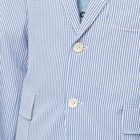Beams Plus Men's 3 Button Seersucker Blazer in Blue/White