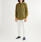 Massimo Alba - Canary Acid-Washed Cotton-Corduroy Shirt - Green