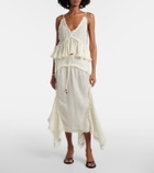 The Attico Ruffled cotton maxi skirt