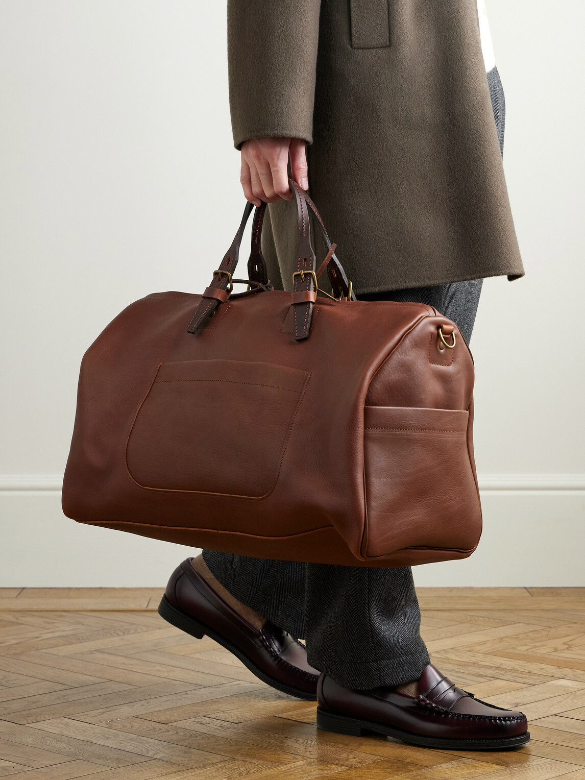 Bleu de Chauffe - Leather Holdall - Brown