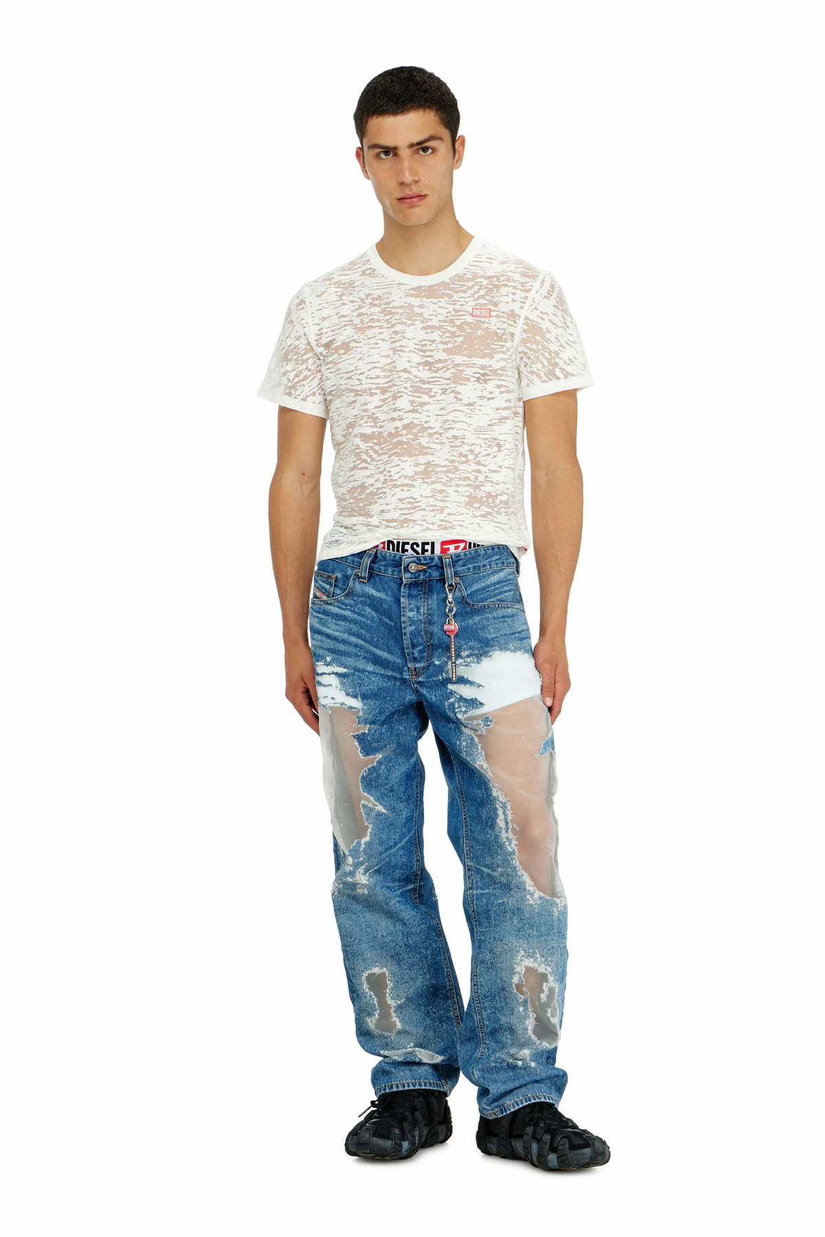 Diesel Regular Jeans Regular Waist 2024 D-Macs - Jeans Mens in Blue