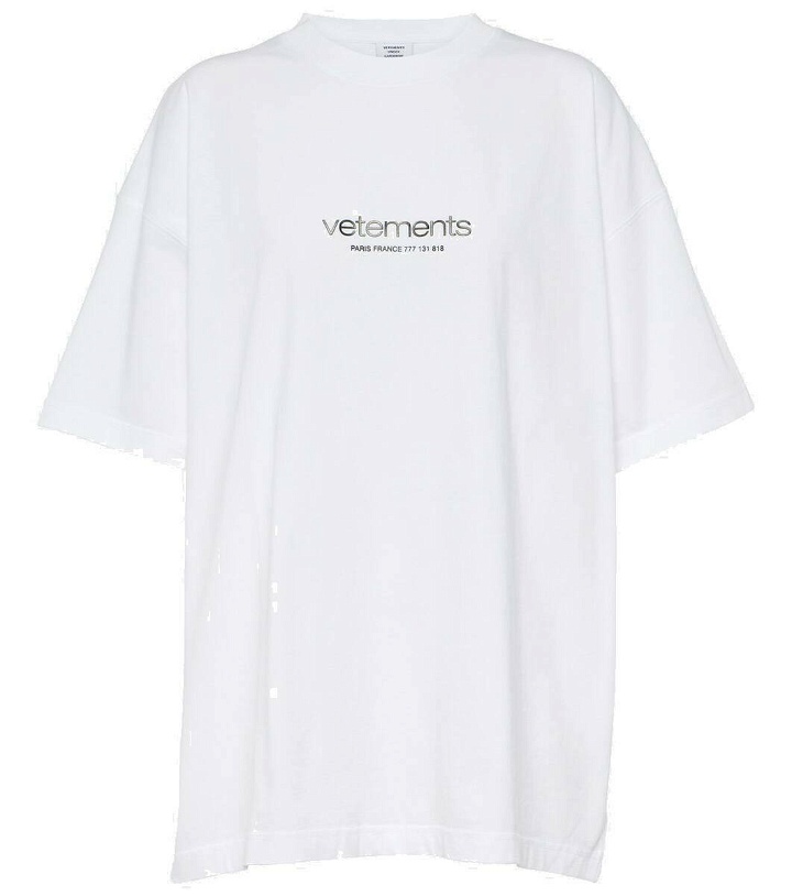 Photo: Vetements Logo cotton jersey T-shirt