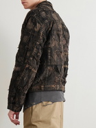 KAPITAL - Boro Distressed Patchwork Cotton and Linen-Blend Jacket - Brown