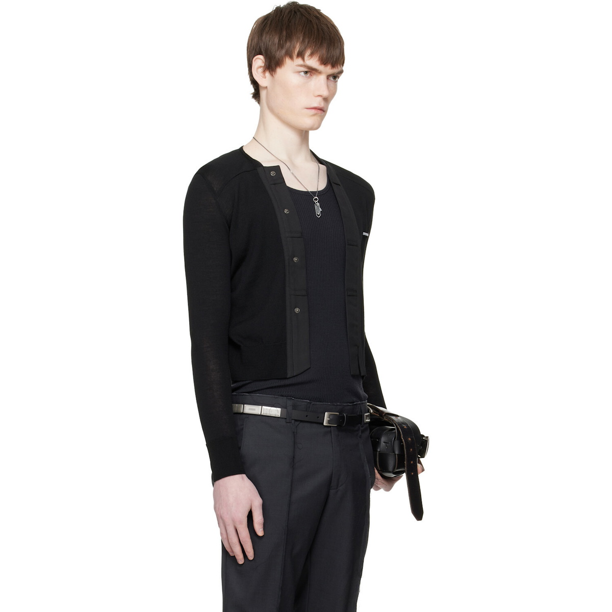 HODAKOVA Black Knitted Long Sleeve Cardigan