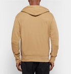 Loewe - Printed Loopback Cotton-Jersey Zip-Up Hoodie - Men - Sand