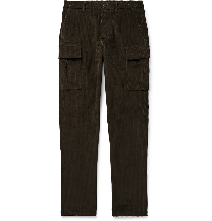 Photo: Altea - Slim-Fit Cotton-Blend Corduroy Cargo Trousers - Green