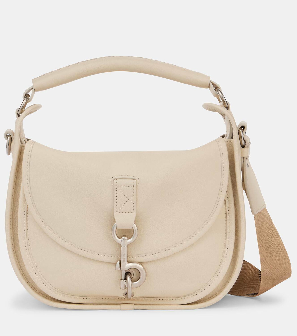 ショルダーバッグ・ポシェット BURBERRY B CLIP SMALL MESSENGER BAG IN GRAINY LEATHER Burberry B Clip Small leather messenger bag Burberry