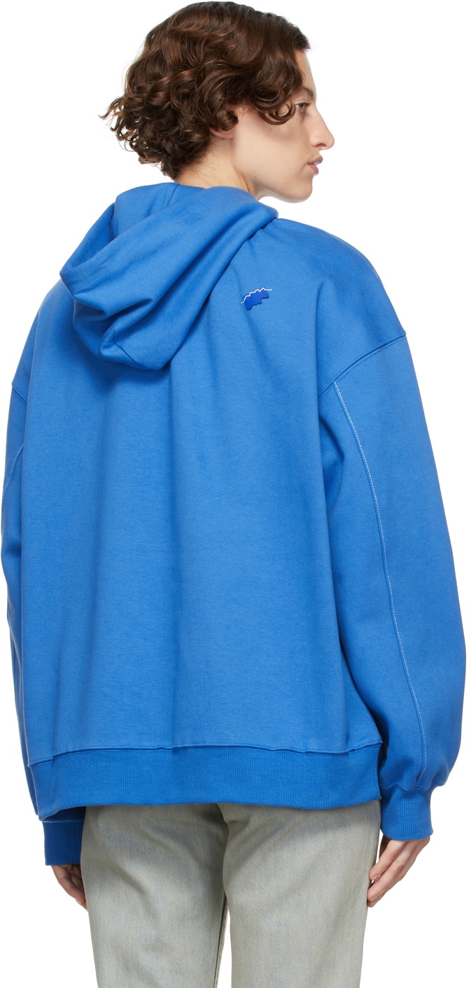 ADER error Blue Admore Logo Hoodie ADER error