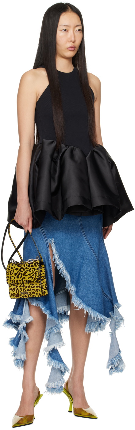 Marques Almeida Black Paneled Tank Top