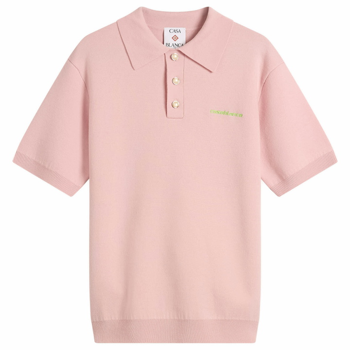 Photo: Casablanca Men's Double Face Polo in Pink