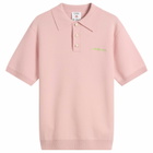 Casablanca Men's Double Face Polo in Pink