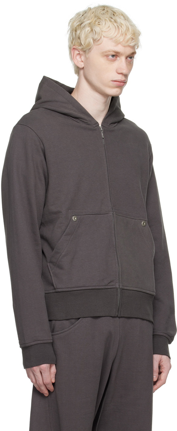 Omar Afridi Gray Zip-Up Hoodie