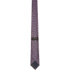 Ermenegildo Zegna Pink and Navy Silk Paisley Tie