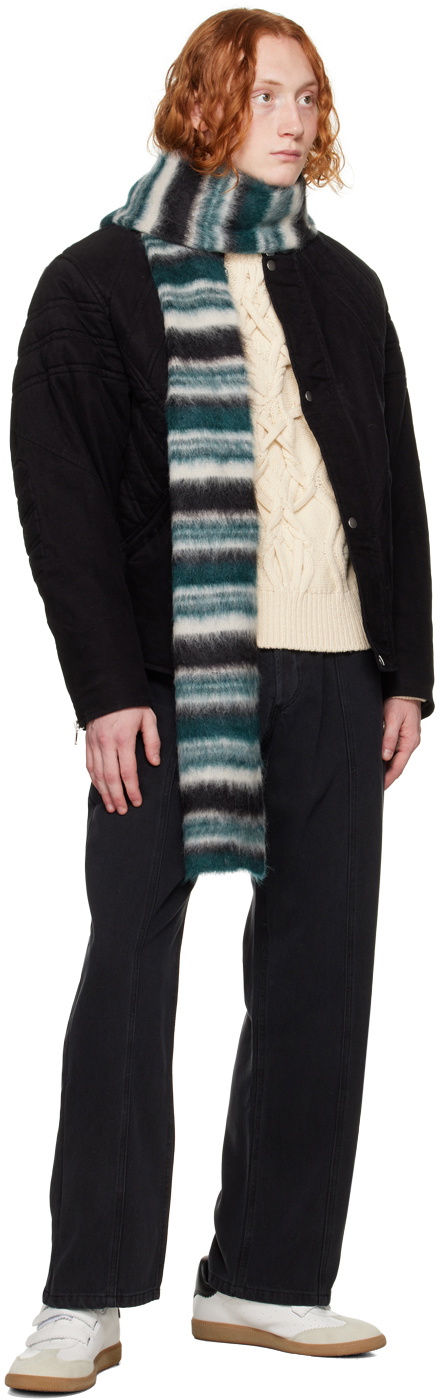 Isabel Marant Blue & Black Duke Scarf