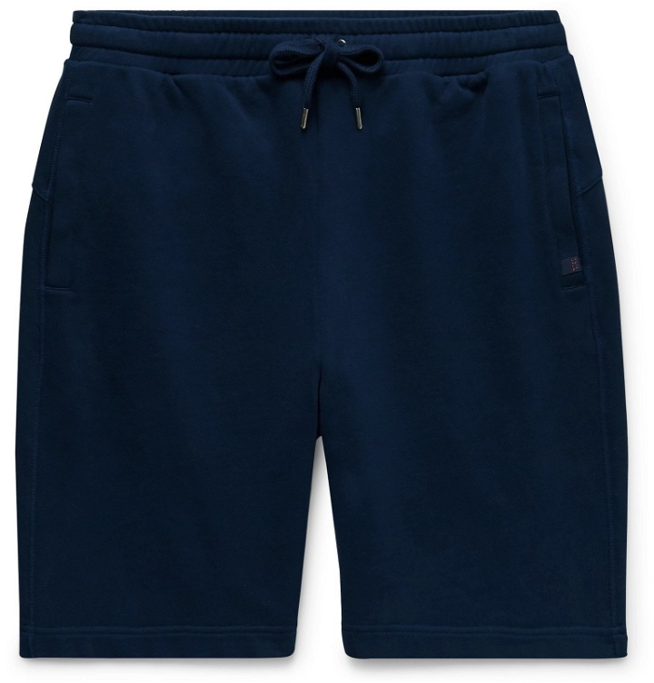 Photo: Derek Rose - Devon 2 Loopback Cotton-Jersey Drawstring Shorts - Blue