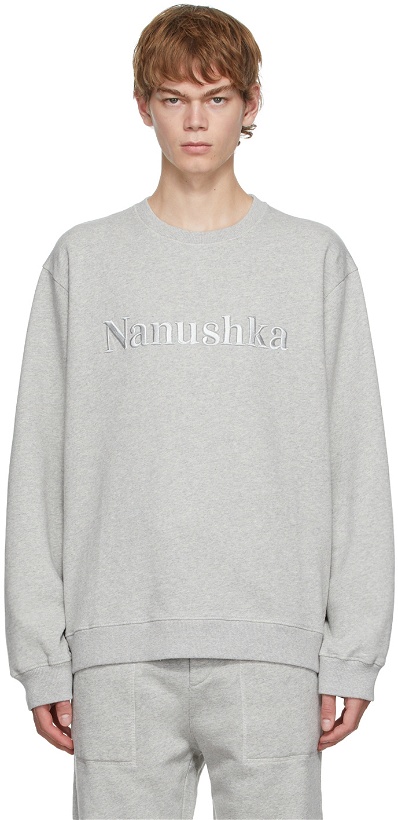 Photo: Nanushka Grey Remy Logo Sweatshirt