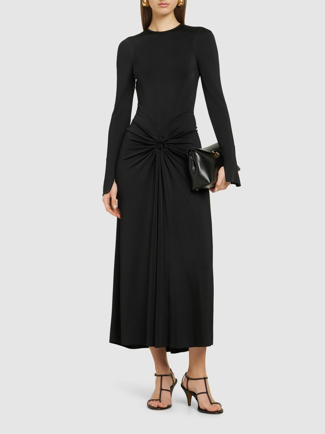 victoria beckham gathered jersey midi dress Victoria Beckham Twist Dress