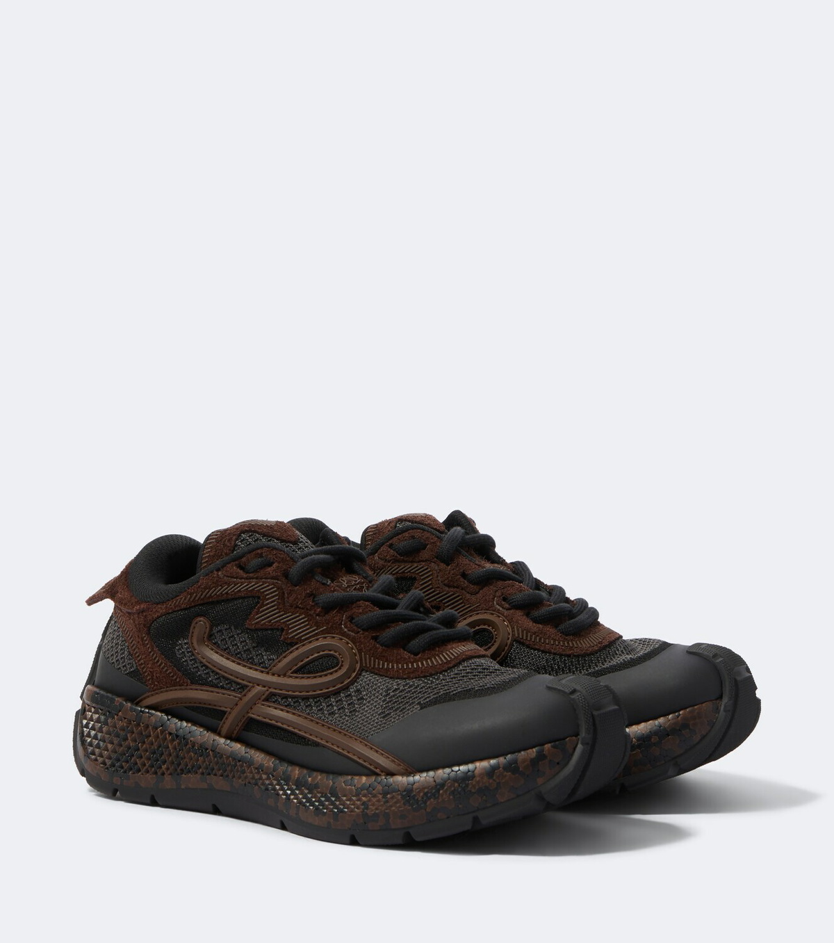 Loewe Pogo suede-trimmed sneakers