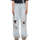 Balenciaga Blue Baggy Jeans