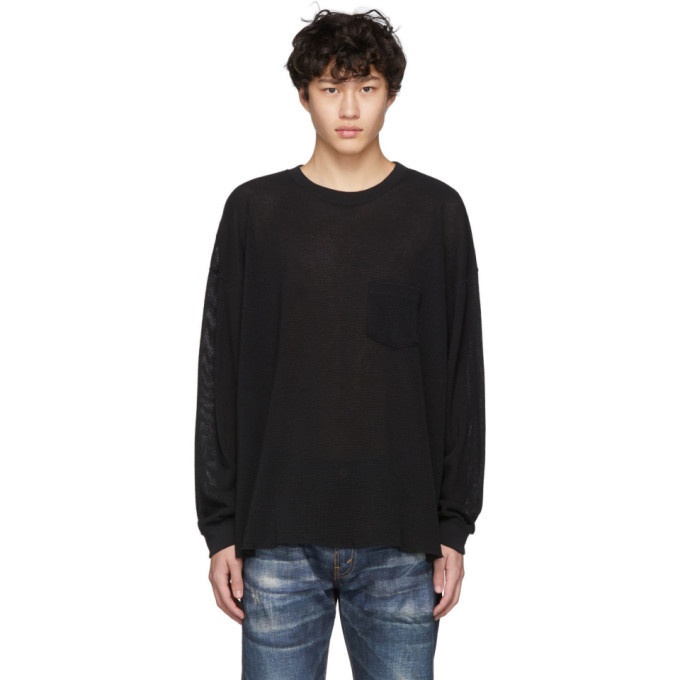 Photo: Remi Relief Black Waffle Long Sleeve T-Shirt