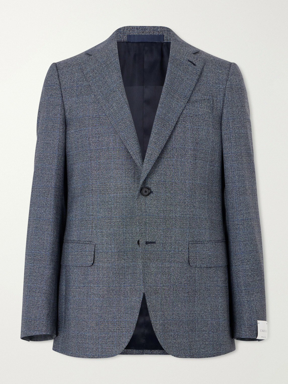 Caruso - Norma Prince of Wales Wool Suit Jacket - Blue