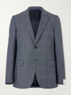 Caruso - Norma Prince of Wales Wool Suit Jacket - Blue