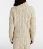 Moncler Grenoble Cable-knit wool and mohair-blend turtleneck sweater