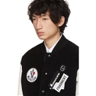 Moncler Genius 7 Moncler Fragment Hiroshi Fujiwara Black and White Corduroy Down Bomber Jacket