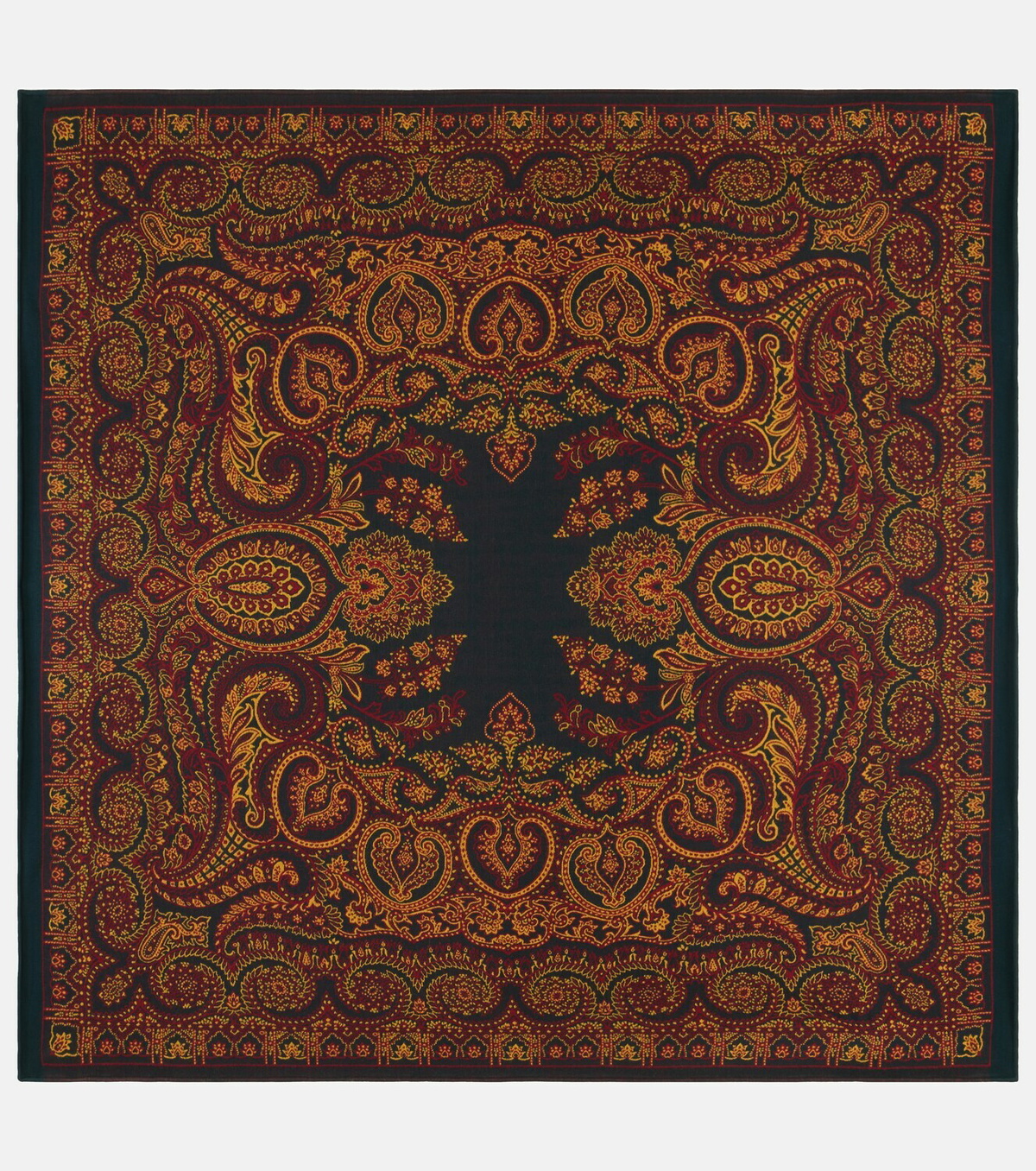 Etro Paisley wool and silk-blend throw