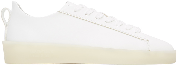 Photo: Fear of God ESSENTIALS White Tennis Low Sneakers