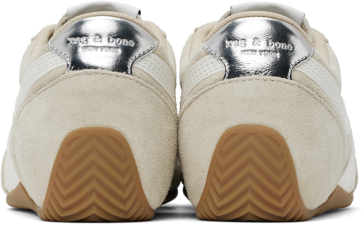 rag & bone Beige Suede Ultra Slim Retro Runner Sneakers