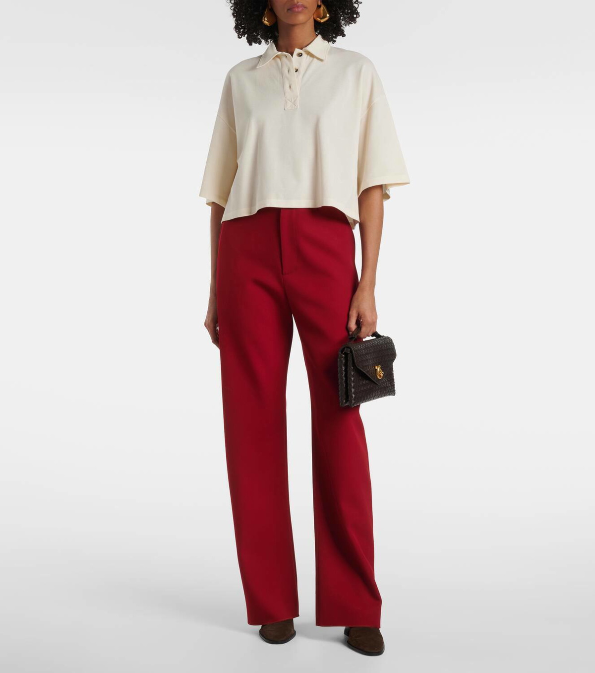 Bottega Veneta Knot Lock Intrecciato leather crossbody bag