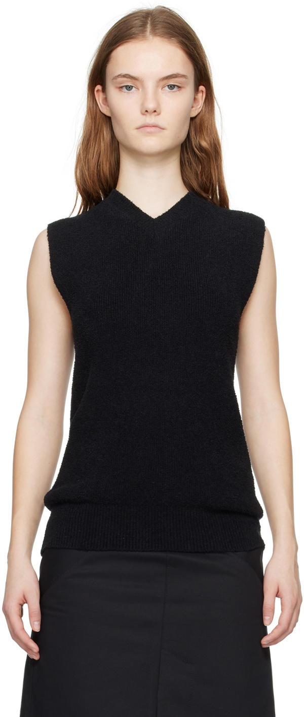 TOTEME Black V-Neck Tank Top