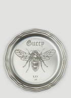 Set of Two Bee Coasters in Silver
