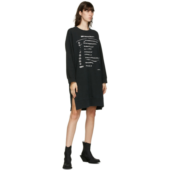 MM6 Maison Margiela Black Oversized Sweater Dress MM6 Maison Margiela
